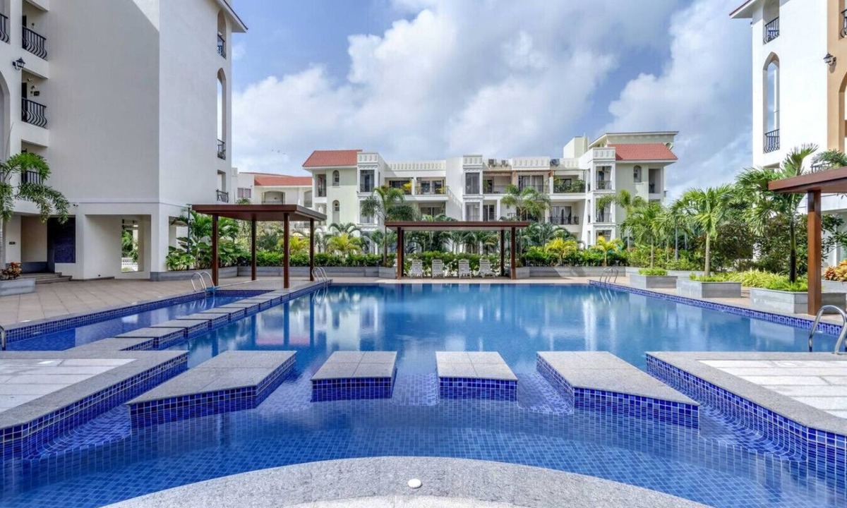 Mapusa Apartment | 1BR in North Goa Pool Gym Clubhouse Access