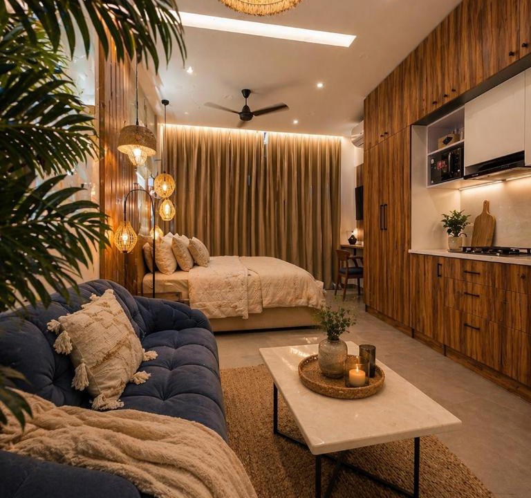 Noida Apartment | Boho Sky Deck - 37th Floor Luxury Sunset Suite