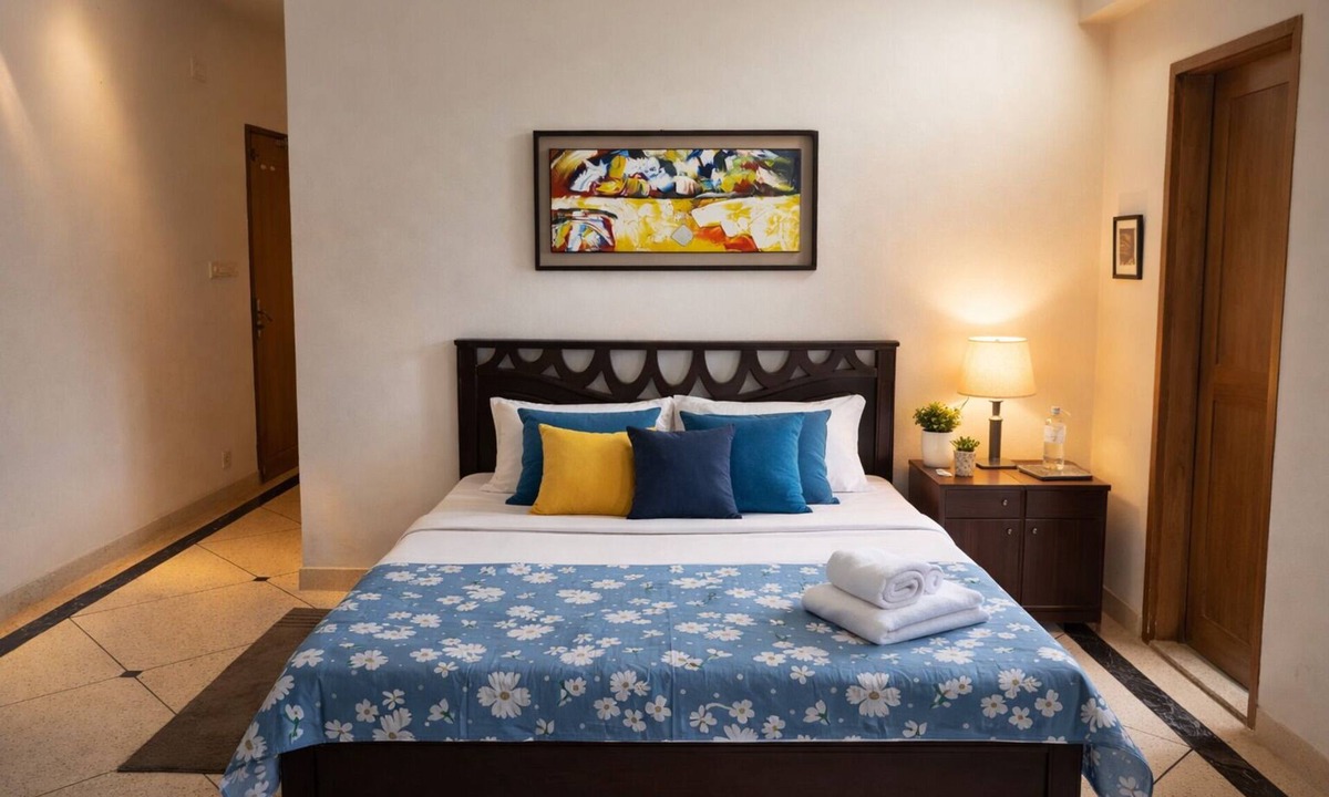 Basundhara Residential Area Apartment | Cozy AC bedroom Attached Washroom in Bashundhara