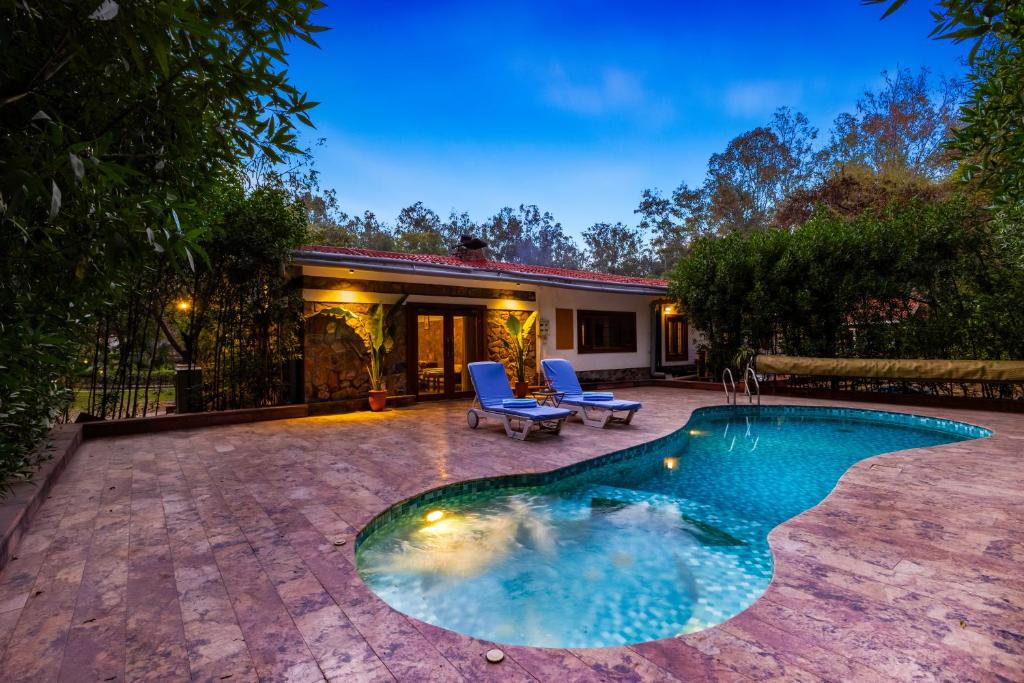 Faridabad Villa | ELIVAAS Signature The Aravalli Reserve The Bliss Pet-Friendly Villa with Pool, Gazebo, Lawn and Jacuzzi