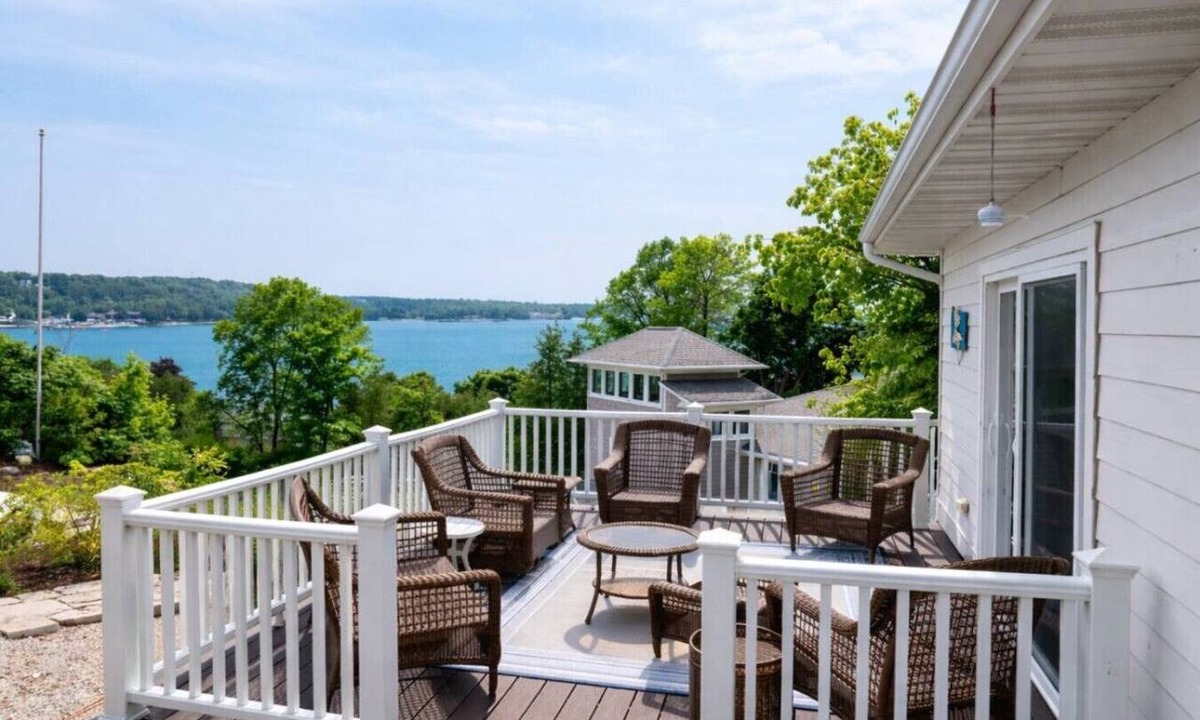 Egg Harbor House | Walkable Egg Harbor Retreat with Water Views