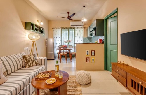 Mapusa Apartment | 1BR in North Goa Pool Gym Clubhouse Access