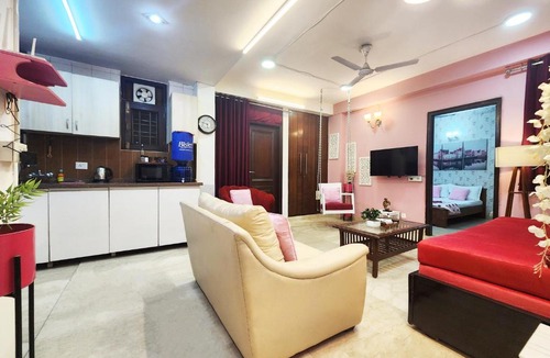 Greater Kailash Apartment | Air Purifier - Premium 2BHK Suite with 2 patios 13