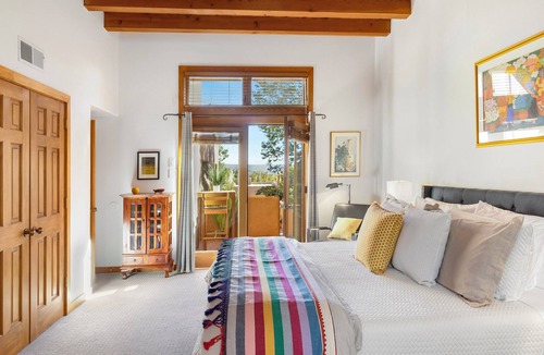 Nambe Pueblo House | Casita del Mirador - Well-Appointed Home w/Kiva Fireplace, Sunset Views, & Pool