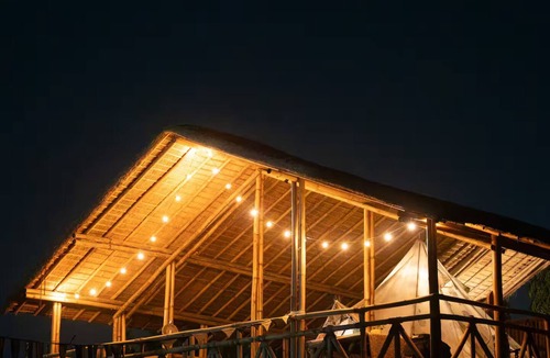 Noida Cottage | Glamping Bell Tent over a Bamboo Machaan