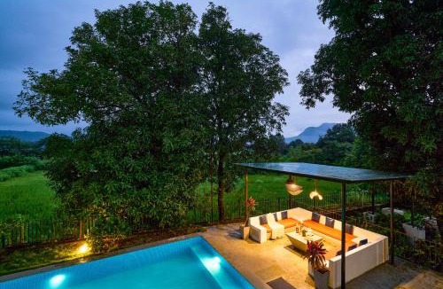 Khalapur Villa | SaffronStays Ira - 3BR vegetarian pet-friendly villa with pool, gazebo & terrace glasshouse in Karjat