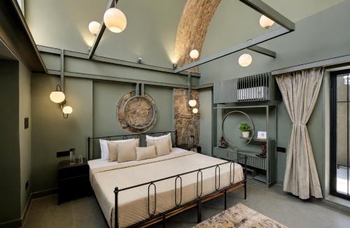 Rajawas Villa | Stone Age home 4-BHK Stone-Clad Villa with Private Pool, Terrace Garden & Gazebo
