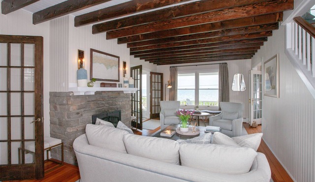 Classic Updated Beachfront Beauty with Stunning Waterviews and Private Beach in Madison