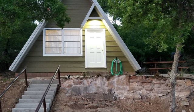 Cozy Lakefront A-Frame Cabin with Dock Access & BBQ Near Lake Cisco, TX in Cisco