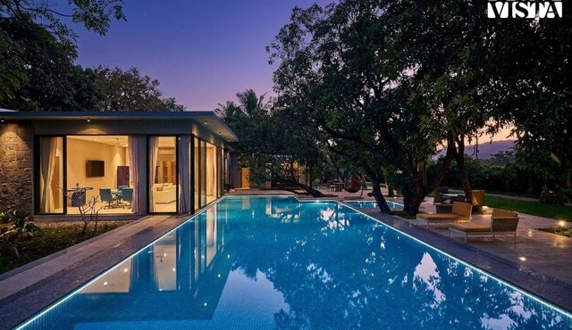 StayVista at Hermes Cove with Pool, Lawn