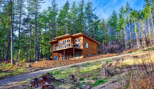 Water Views from this New Northwest Modern Home w/Hot Tub in Eastsound