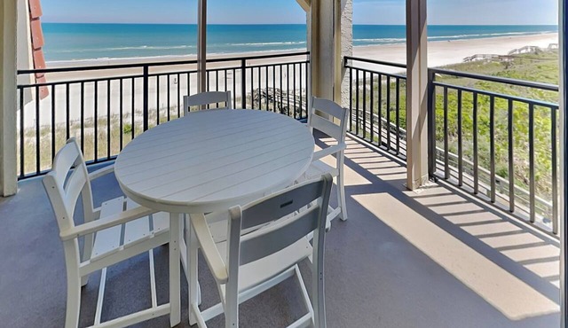 Windjammer 412 | Oceanfront Condo with Balcony, Resort Pool, Tennis, Grill Area in Saint Augustine