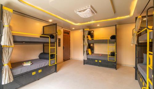 Bed in 6 Bed Female Dormitory with Balcony and Hill View
