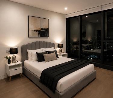 Lidcombe Apartment | Top Floor Luxurious City View in Olympic Park