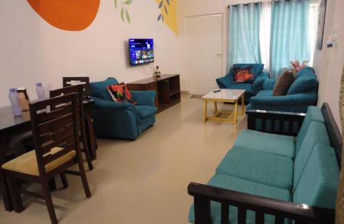 Ejipura Apartment | Blue Bliss 2 BHK with AC Wifi